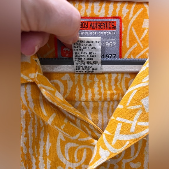 90’s tribal yellow all over print Bugle boy oversized button down shirt-M - Picture 4 of 7